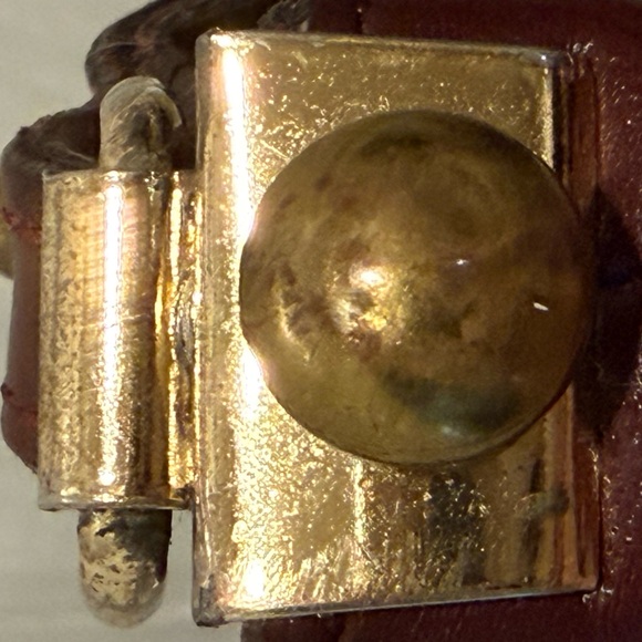 ETIENNE AIGNER SNAP FLEX-FRAME CLOSURE OXBLOOD BURGUNDY CORDOVAN CROSSBODY BAG - Picture 13 of 14